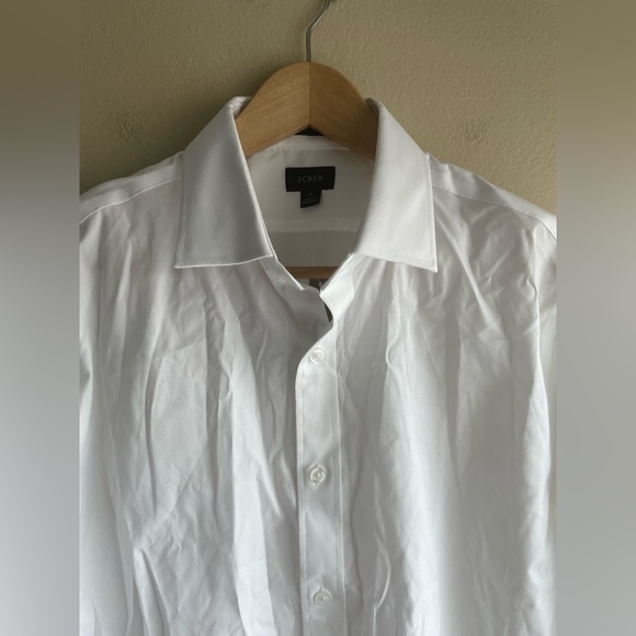 New J.Crew Men Classic Black Label Button Up Shirt Size Medium Long Sleeve White - Picture 2 of 12